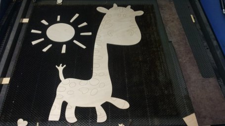 Макет "Жираф и солнце декор для детской комнаты 800 мм 6 мм" 0