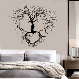 Макет "Влюбленная пара абстрактное дерево настенный декор" 1