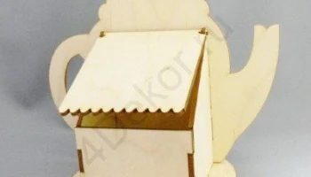 Макет "Коробка для чая в форме чайника"