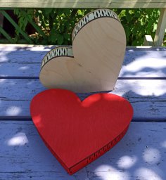 Макет "Коробка любви в форме сердца коробка для шоколада" 1