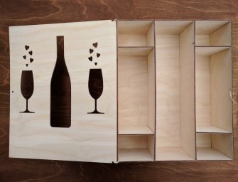 Шаблон коробки для шампанского 0