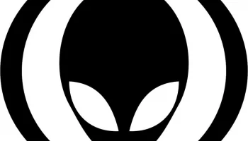 Инопланетный логотип вектор