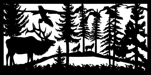 30 x 60 лось орел волки плазменный металл искусство 0