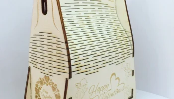 Макет "Шампанское подарочная коробка деревянная сумка шампанское вино"