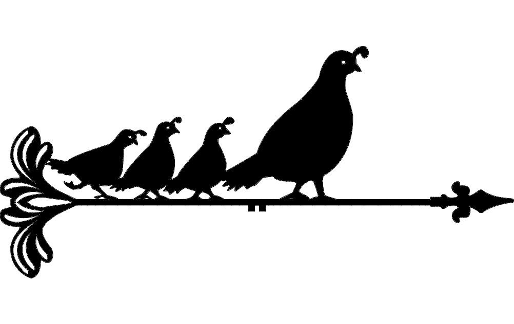 quail family silhouette