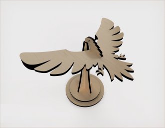 Макет "Балансирующая птица деревянная модель комплект детские развивающие игрушки" 2