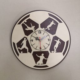 Макет "Футбольные настенные часы спортивные настенные часы подарок для любителя футбола футболист" 0