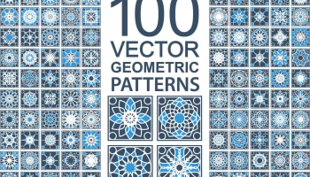 Макет "Векторный набор из 100 геометрических узоров"