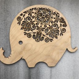 Макет "Декоративный дизайн в виде слона" 0
