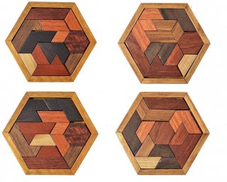 Макет "Деревянный шестиугольник головоломка игра для детей образовательный подарок" 0
