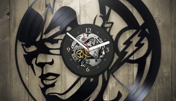 Макет "Настенные часы с виниловой пластинкой Капитан Америка"