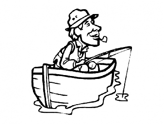 Макет "Рыбак с сигарой в лодке" 0