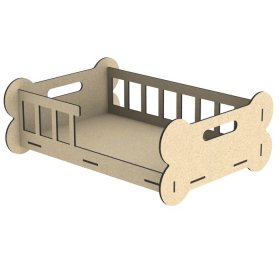 Макет "Деревянная кровать для собаки кроватка для щенка" 0