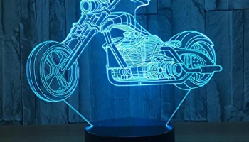 Макет "Мотоцикл голографический 3d светодиодный светильник"