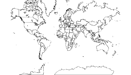 Макет "Карта мира подробная" 0