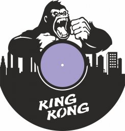 Настенные часы с виниловой пластинкой King Kong 0