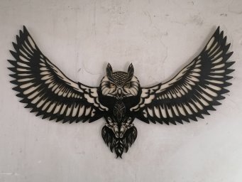 Макет "Декор для стен в виде летящей совы" 0