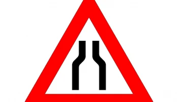 Макет "Дорожный знак узкая дорога"