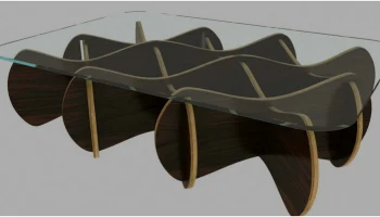 Макет "Красивый деревянный стол"