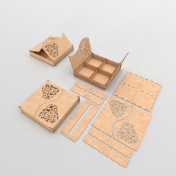 Макет "Любовная коробка деревянная подарочная коробка" 2