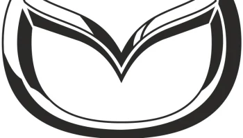 Макет "Mazda черный логотип вектор"