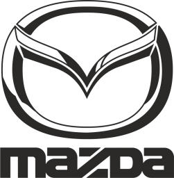 Макет "Mazda черный логотип вектор" 0
