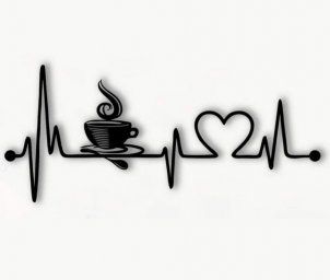 Макет "Настенная картина Кофейное сердцебиение" 0
