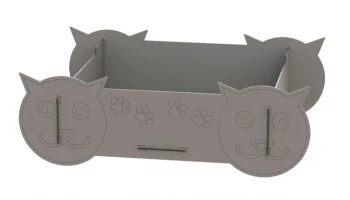 Макет "Деревянная кровать для кошки кошачья кроватка мебель для животных"