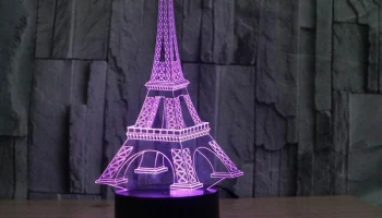 Макет "Эйфелева башня декор 3d светодиодный ночник"