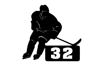 Mock-up "Hockey player with a number" #1508859460 0