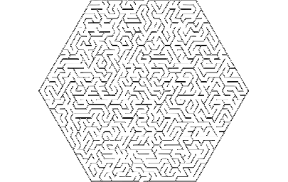Макет "Шестигранная форма лабиринта" 0