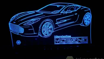 Макет "Aston martin one-77 спортивный автомобиль акриловая 3d лампа"