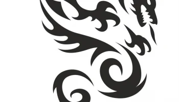 Макет "Кельтский феникс татуировка дракона вектор"
