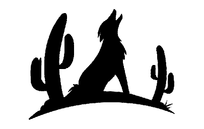 Mock-up "Coyote with cactus silhouette" 0