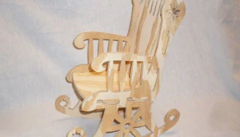Макет кресло качалка из фанеры для чпу