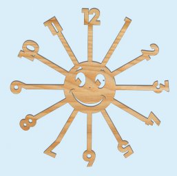 Макет "Настенные часы для детской комнаты Солнце" 0