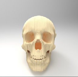3d деревянный череп 0