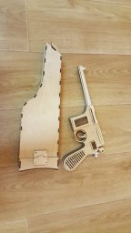 Макет "Mauser c96 с деревянной кобурой игрушечный пистолет" 0
