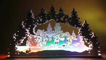 Макет "Новый год санта снеговик лось лампа ночник свет настольный xmas декор"