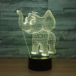 Макет "Детский слон 3d ночник настольная лампа 3d оптическая иллюзия лампа" 2
