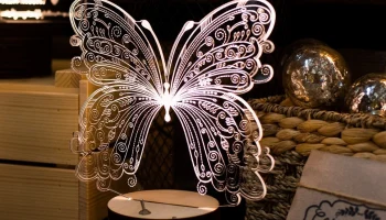 Макет "Бабочка 3d акриловая лампа"