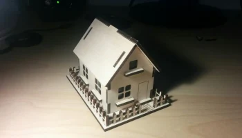 Макет "Деревянный дом из фанеры 3 мм"