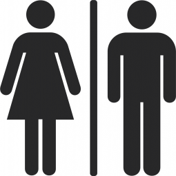 Макет "Туалет мужчина и женщина знак" 0