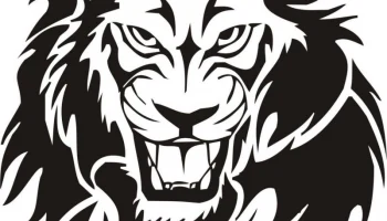 Макет "Векторный дизайн татуировки племенного льва"