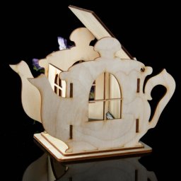 Макет "Деревянный чайник в форме чайного домика диспенсер для чайных пакетиков" 3