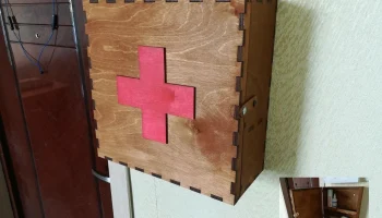 Макет "Шаблон коробки для аптечки первой помощи"