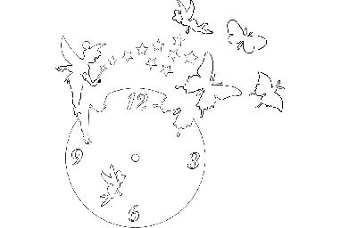 Layout of the "Butterfly fairy Clock" 0