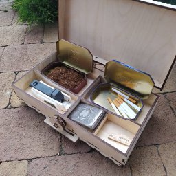 Макет "Набор для курильщиков деревянная коробка с крышкой 6 мм" 2