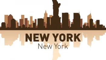 Макет "Векторный рисунок горизонта Нью-Йорка"