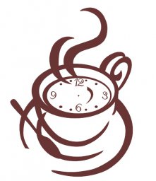 Макет "Кофейные настенные часы" 2